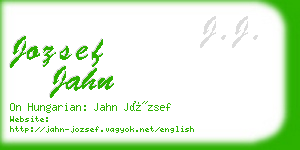 jozsef jahn business card